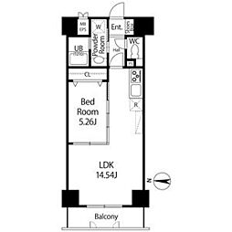 GRANDUKE正木 1LDKの間取図画像