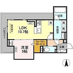 セレスティア草薙町 1LDKの間取図画像