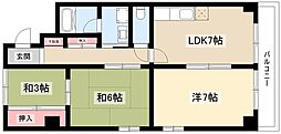 カネ吉アートビル 3DKの間取図画像