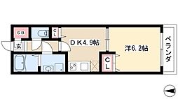 willDo太閤通 1DKの間取図画像