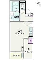 Jack nagaraI 1LDKの間取図画像
