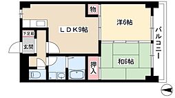 グローバル露橋 2LDKの間取図画像