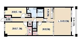 ソーラスフロント富船北棟 3LDKの間取図画像
