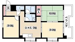カサ松下 3DKの間取図画像