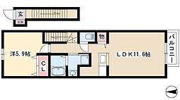 ドルチェ1 1LDKの間取図画像