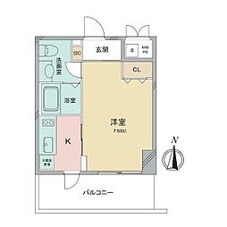 FRONTIERTOWER名駅南 1Kの間取図画像