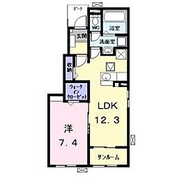 ガーデンプラザ 1LDKの間取図画像