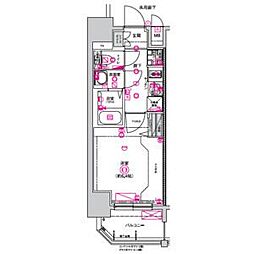 CREST TAPP浅間町 1Kの間取図画像