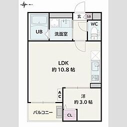 Jack hachikenI 1LDKの間取図画像