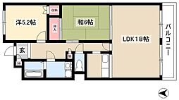 アベニューアオヤマ 2LDKの間取図画像