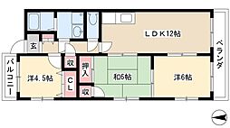 アメニティ・コーワ 3LDKの間取図画像