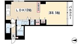 TKマンション 1LDKの間取図画像