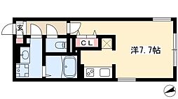 LUORE城西 1Kの間取図画像