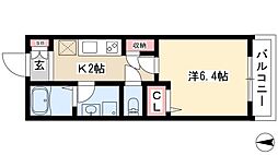 willDo太閤通 1Kの間取図画像