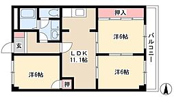 ラ・メゾンエスポワール 3LDKの間取図画像