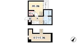 メゾンドアヴェニール 1Kの間取図画像