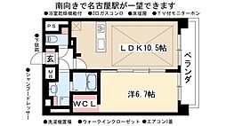 プレサンス名古屋STATIONビジュ 1LDKの間取図画像