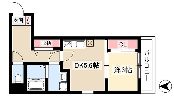 ジュネス上石川町 ｜愛知県名古屋市中村区上石川町4丁目(賃貸アパート1DK・1階・27.81㎡)の写真 その2