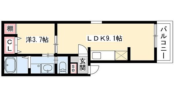 コンパートハウス大曽根 ｜愛知県名古屋市北区山田1丁目(賃貸アパート1LDK・1階・30.47㎡)の写真 その2