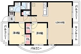 フォルムGP  ｜ 愛知県名古屋市中川区二女子町6丁目86（賃貸マンション2LDK・2階・70.98㎡） その2