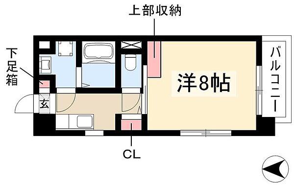 グランコート千種 ｜愛知県名古屋市千種区仲田2丁目(賃貸マンション1K・2階・24.36㎡)の写真 その2