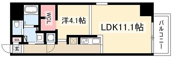 SK BUILDING-901 ｜愛知県名古屋市中村区佐古前町(賃貸マンション1LDK・7階・40.42㎡)の写真 その2