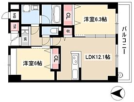 リンパクマンション  ｜ 愛知県名古屋市西区幅下2丁目16-2（賃貸マンション2LDK・7階・57.17㎡） その2