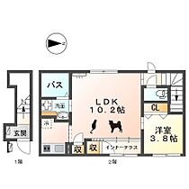 Lotus笠取  ｜ 愛知県名古屋市西区笠取町2丁目62-1（賃貸アパート1LDK・2階・45.04㎡） その2