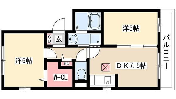 ウィン　エレガンス ｜愛知県名古屋市中村区宿跡町2丁目(賃貸アパート2DK・2階・44.63㎡)の写真 その2