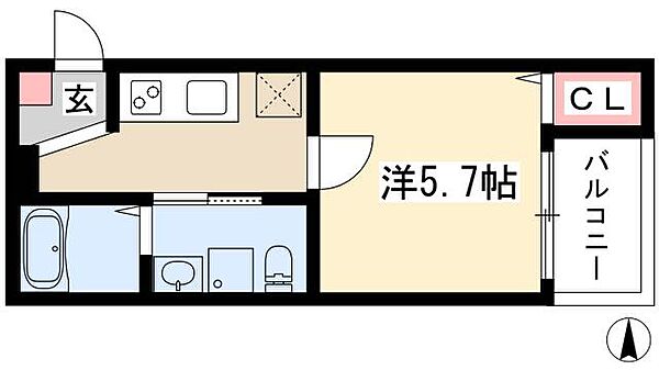 コンフォルテ藤江 ｜愛知県名古屋市中村区藤江町3丁目(賃貸アパート1K・1階・22.01㎡)の写真 その2