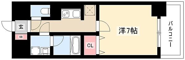 プティフルール ｜愛知県名古屋市中区橘1丁目(賃貸マンション1K・2階・27.19㎡)の写真 その2