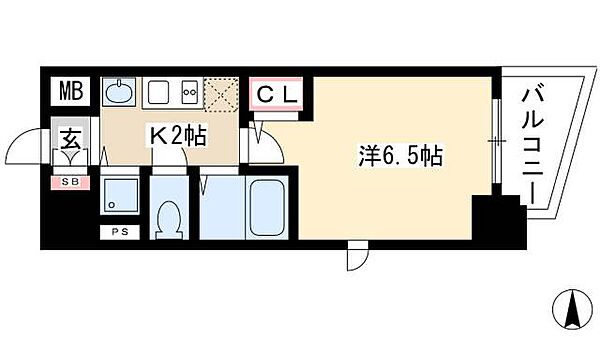 プレサンス金山グリーンパークス ｜愛知県名古屋市中区平和1丁目(賃貸マンション1K・8階・21.83㎡)の写真 その2