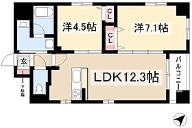 ポルタニグラ千代田  ｜ 愛知県名古屋市中区千代田4丁目11-5（賃貸マンション2LDK・8階・52.41㎡） その2