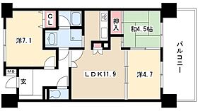 徳川園サンハイツ  ｜ 愛知県名古屋市東区新出来1丁目5-4（賃貸マンション3LDK・2階・64.60㎡） その2