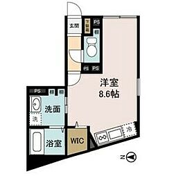 LIVCITY中村公園 ワンルームの間取図画像