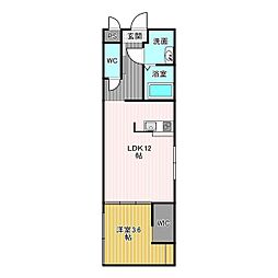 Amirl Premier ShinsakaeII 4階1LDKの間取り