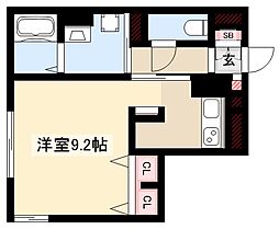 WELL COURT KANDA 3階ワンルームの間取り