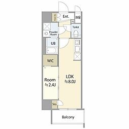 エスリード大曽根プレシャス 6階1LDKの間取り