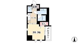 Para　Hero’s 2階1Kの間取り