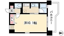 Sun State大曽根 7階1Kの間取り