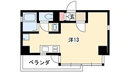 プリマベーラ名駅 8階ワンルームの間取り