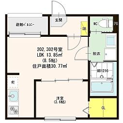 間取図画像 1LDK