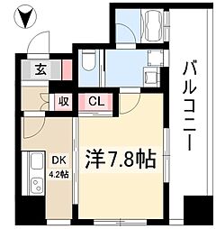 さくらHillsNAGOYAWEST 1DKの間取図画像