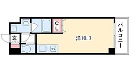 レジディア高岳 ワンルームの間取図画像