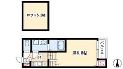 MakanaRM 1Kの間取図画像