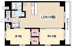 KAYAKIKUI 2LDKの間取図画像