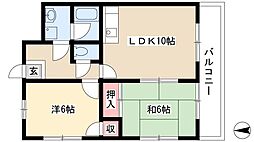 メゾン憧旛 2LDKの間取図画像