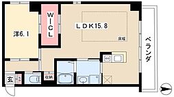 プルミエイムーブル 1LDKの間取図画像