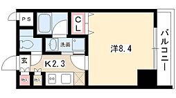グランルージュ栄2 1Kの間取図画像