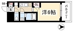 プレサンス大須観音フィエスタ 1Kの間取図画像